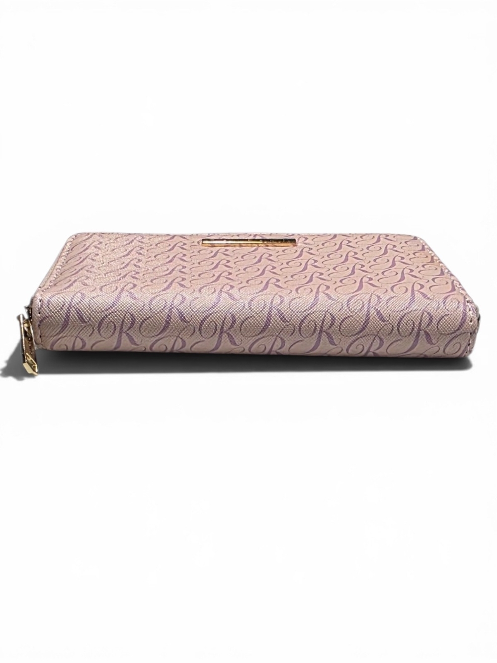 Rampage Blush Pink Monogram Zip Wallet. 6.5x4x1 - Picture 5 of 9